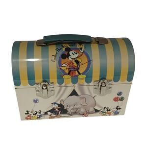 Vintage Disney Mickey Mouse Metal Lunch Box "Under the Big Top" Circus Elephant